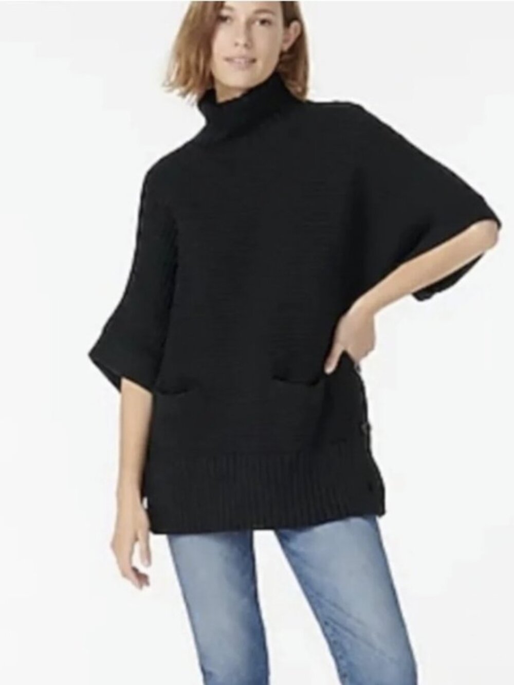 J. Crew Turtleneck Poncho Size L